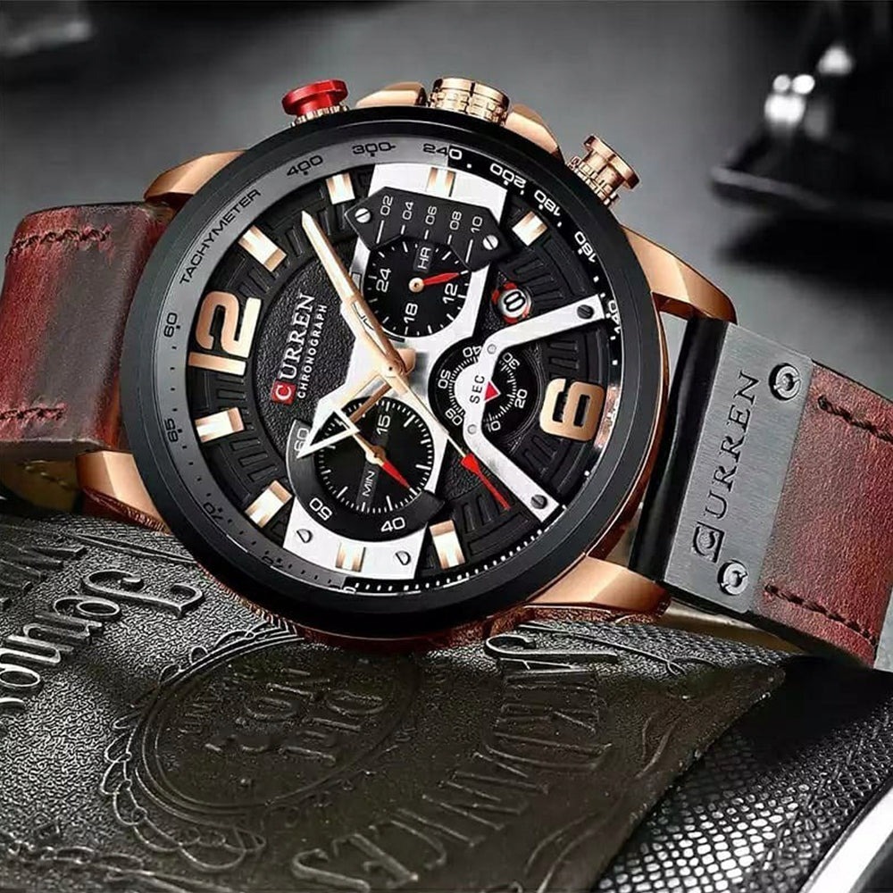 Reloj Curren 8329 Original Cuero Promocion