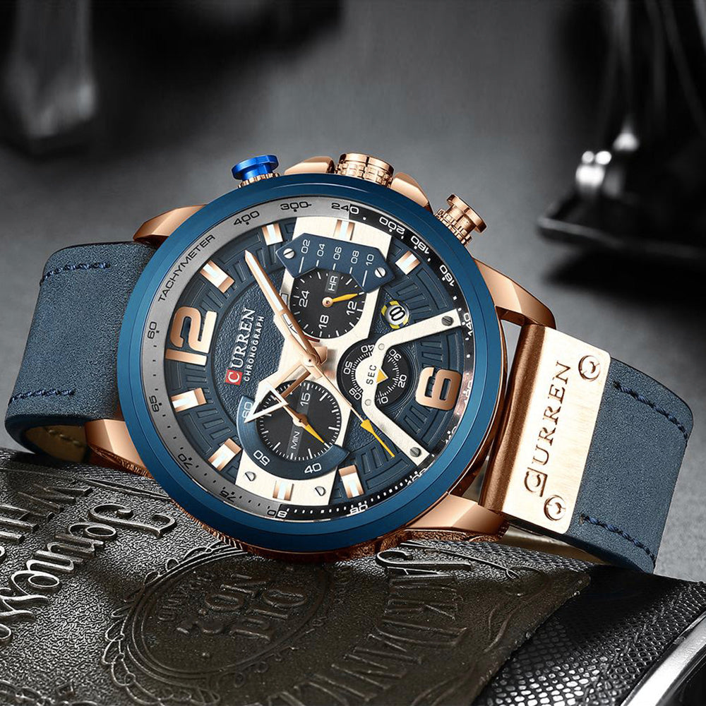 Reloj Curren 8329 Original Cuero Promocion