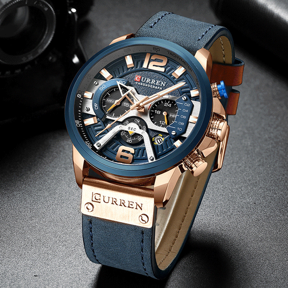 Reloj Curren 8329 Original Cuero Promocion