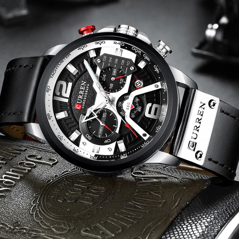 Reloj Curren 8329 Original Cuero Promocion