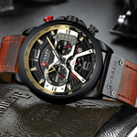 Reloj Curren 8329 Original Cuero Promocion