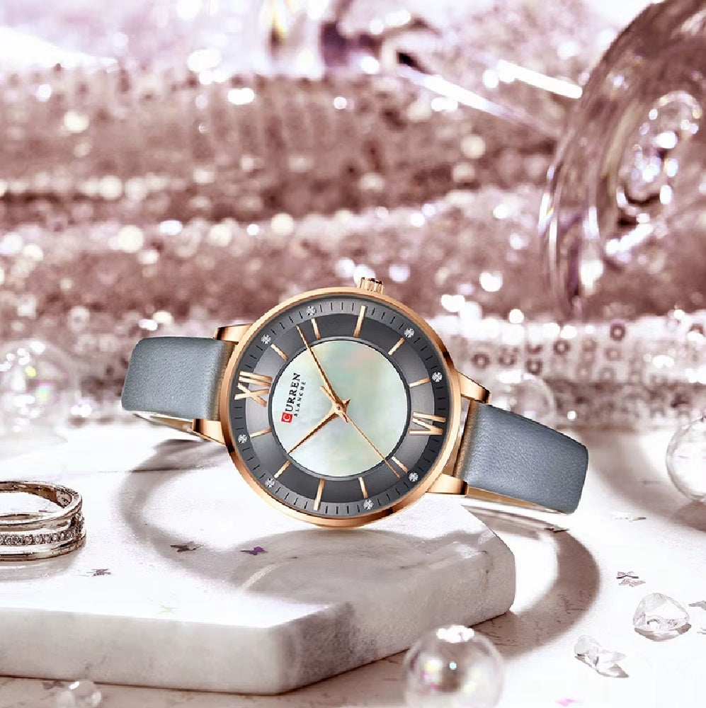 Reloj Curren 9080 Original En Cuero Dama