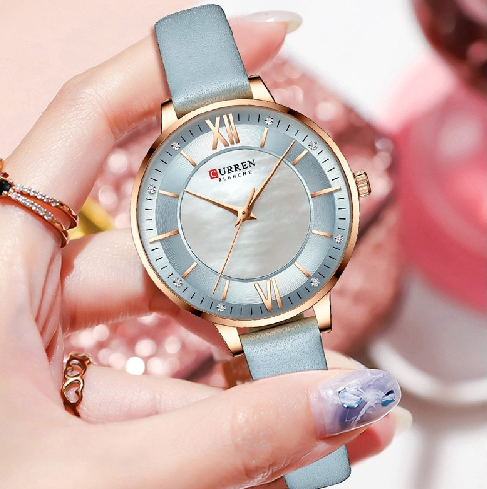 Reloj Curren 9080 Original En Cuero Dama