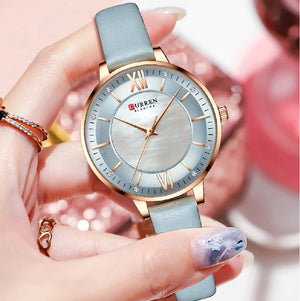 Reloj Curren 9080 Original En Cuero Dama