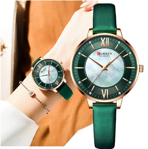 Reloj Curren 9080 Original En Cuero Dama