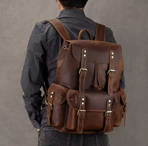 Mochila Cuero Original Importada