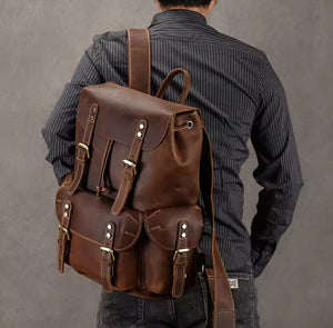 Mochila Cuero Original Importada