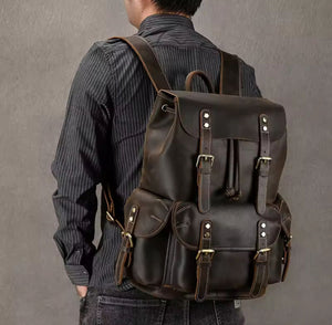 Mochila Cuero Original Importada