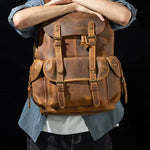 Mochila Cuero Original Importada