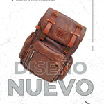 Mochila Cuero Aba Original Importada